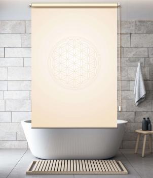 Extartiqe Duschrollo -Blume des Lebens beige